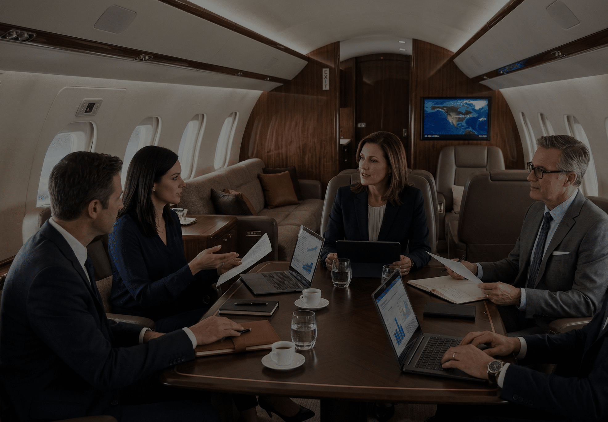 Private jet on the ramp before a private air charter flight in Asia