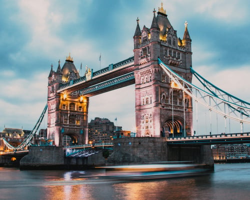 tower bridge at night, London, UK