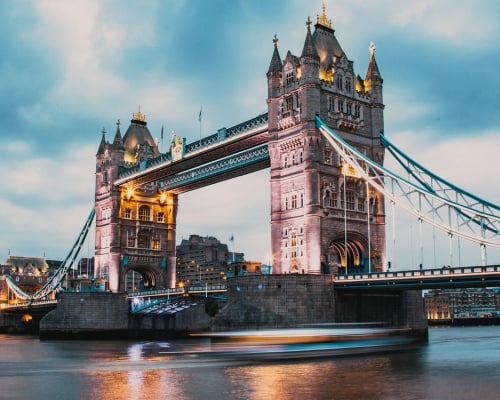 tower bridge at night, London, UK